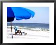 Beach Chairs And Umbrella, Ship Island, Gulf Islands National Seashore, Mississippi by Franklin Viola Limited Edition Print