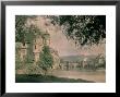 Panorama Of Espalion, With The Old Bridge Over The Lot River And The Castle by Henrie Chouanard Limited Edition Print