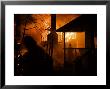 Firefighters Spray Down A Burning House In Running Springs by Mark Thiessen Limited Edition Print