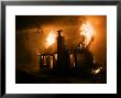 Flames Engulf A House During A Forest Fire by Mark Thiessen Limited Edition Pricing Art Print