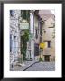 Cobblestone Street In Old Town With Stone Houses, Le Logis Plantagenet Bed And Breakfast by Per Karlsson Limited Edition Pricing Art Print