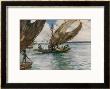 Large Trading Canoes Fitted With Lateen Sails Of Papua New Guinea by Norman H. Hardy Limited Edition Pricing Art Print