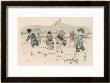Children Shrimping At Ostend by Mars (Maurice Bonvoisin) Limited Edition Print