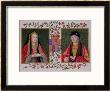 Double Portrait Of Elizabeth Of York And Henry Vii Holding The White Rose Of York by Sarah Countess Of Essex Limited Edition Print