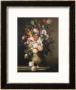 Roses, Tulips, Carnations And Other Flowers, In An Urn On A Ledge by Sir William Beechey Limited Edition Print