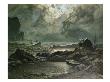 Storm On The Norwegian Coast, 1879 (Oil On Canvas) by Knud Andreassen Baade Limited Edition Pricing Art Print