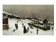 Winter Scene In Nordnes, Bergen, 1884 (Oil On Canvas) by Nikolai Martin Ulfsten Limited Edition Print