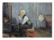 Man In Blue Kitchen (Oil On Canvas) by Gustav Wentzel Limited Edition Pricing Art Print