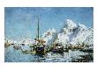 From The Harbour Of Solvaer (Oil On Canvas) by Gunnar Berg Limited Edition Print