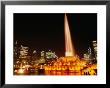 Gold Lights Of Buckingham Fountain In Grant Park With City Skyline In Background, Chicago, Usa by Charles Cook Limited Edition Pricing Art Print
