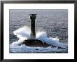 Longships Lighthouse In Huge Swells At Lands End, Uk by David Clapp Limited Edition Print
