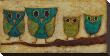 Turquoise Owl Family Ii by Anne Hempel Limited Edition Print