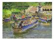 Watercolor Painting Of Boats On In The Water At Central Park In New York City by Images Monsoon Limited Edition Print