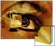 Collage Of Womans Eye With Clock In Pupil And Child Walking To School Bus by I.W. Limited Edition Print
