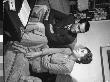 Laurance Olivier Chatting With Joan Fontaine On Couch At Alfred Hitchcock's Apartment by Peter Stackpole Limited Edition Print