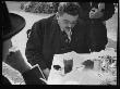 French Prime Minister Edouard Herriot Reading His Pocket Watch During Political Conference by Alfred Eisenstaedt Limited Edition Print