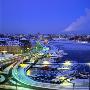 Looking Over Slussen In Stockholm Near Christmas by Per-Erik Adamsson Limited Edition Print
