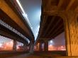 Night Fog Bridge Skytrain Transit by David Elton Limited Edition Pricing Art Print