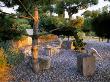 La Chabaude, France, Stone And Wood Seating Area, Gravel Terrace, Pine Tree, Designer Scott Stover by Clive Nichols Limited Edition Print