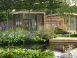 Hampton Court Flower Show 2006: Designer - Thomas Hoblyn, Pond With Wooden Decking And Summerhouse by Clive Nichols Limited Edition Print