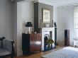 Refurbished House, Brighton, England, Fireplace In Living Room, Architect: Helen Wheeler by David Churchill Limited Edition Print