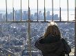 Observation Deck Of The Empire State Building, New York City With Woman Safety Railings And View by G Jackson Limited Edition Print