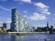 Montevetro Apartments, Thames Riverside, Battersea - View From Across River With Barge by Richard Bryant Limited Edition Print