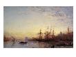 Le Port De Marseille Au Coucher Du Soleil by Felix Ziem Limited Edition Print