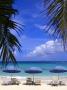 Umbrellas On Beach, St. Maarten, Caribbean by Michael Defreitas Limited Edition Print