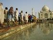 A Line Of Pilgrims Visiting The The Taj Mahal by Justin Guariglia Limited Edition Print