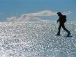 A Hiker Traverses Bare Glacial Ice Near The Patriot Hills by Gordon Wiltsie Limited Edition Pricing Art Print