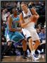 New Orleans Hornets V Dallas Mavericks: Dirk Nowitzki, Didier Llunga-Mbenga by Layne Murdoch Limited Edition Print