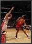 Philadelphia 76Ers V Toronto Raptors: Andre Iguodala And Linas Kleiza by Ron Turenne Limited Edition Print