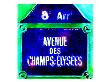 Ave Champs-Elysees Sign, Paris by Tosh Limited Edition Print
