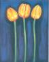 Yellow Tulips Triptych Ii by D. Ferrer Limited Edition Pricing Art Print