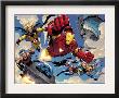 The Mighty Avengers #8 Group: Iron Man, Ms. Marvel, Sentry And Wonder Man by Mark Bagley Limited Edition Pricing Art Print
