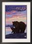 Kings Canyon Nat'l Park - Bear And Cub - Lp Poster, C.2009 by Lantern Press Limited Edition Pricing Art Print