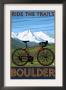 Mountain Bike - Boulder, Colorado, C.2009 by Lantern Press Limited Edition Pricing Art Print