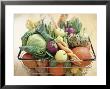 Vegetables, Fruit And Bread In Basket by Frank Adam Limited Edition Print