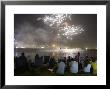 Australia Day Fireworks Over Swan River With Perth City In Background by Orien Harvey Limited Edition Print