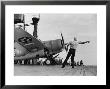Close Up Of Fighter Plane Before Takeoff From Flight Deck Of Aircraft Carrier Enterprise by Peter Stackpole Limited Edition Pricing Art Print
