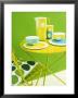 Bowls, Beakers And Coffee Pot On Yellow Metal Table by Benedetta Spinelli Limited Edition Print