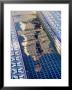 Reflection Of The Mission San Buenaventura In Pool With Spanish Tiles, California by Michael S. Lewis Limited Edition Print