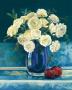 Roses In Cobalt Vase by Marilyn Hageman Limited Edition Print