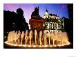 Fountain And City Square At Dusk, Granada, Spain by Jonathan Chester Limited Edition Pricing Art Print