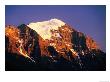 Snow-Covered Summit Of Mt. Temple At Sunset In Summer, Banff National Park, Canada by David Tomlinson Limited Edition Print