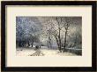 A Winter Landscape With Horses And Carts By A River, 1882 by Anders Andersen-Lundby Limited Edition Pricing Art Print