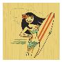 Lola With Surfboard by Harry Briggs Limited Edition Print
