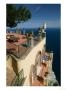 Ceasar Statue Above The Bay Of Naples, Ceasar Augustus Hotel,  Anacapri, Capri, Campania, Italy by Walter Bibikow Limited Edition Print