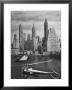 Nyc Police Helicopter Passing Over Downtown Skyport On The Waterfront In Lower Manhattan by Margaret Bourke-White Limited Edition Print